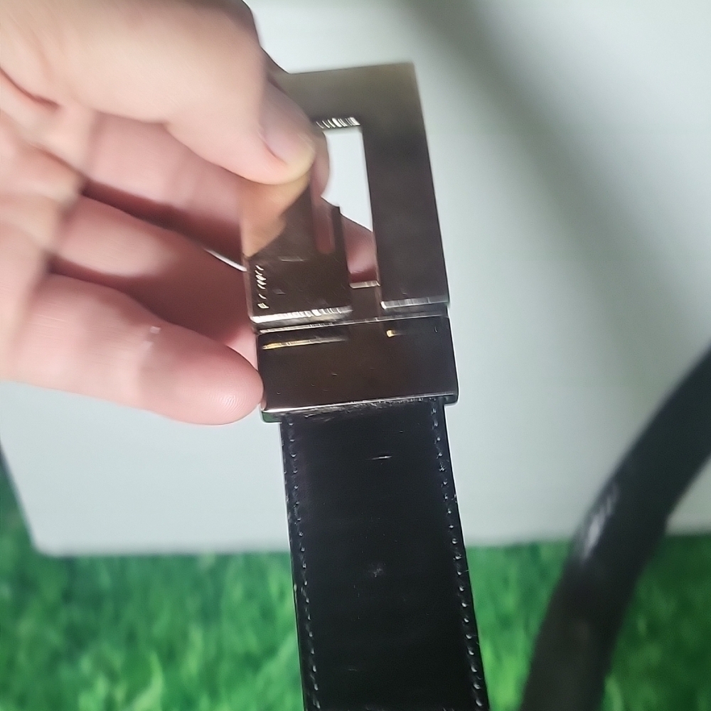 Gucci Dark Brown Leather Belt with Silver Buckle - Picture 6 of 7